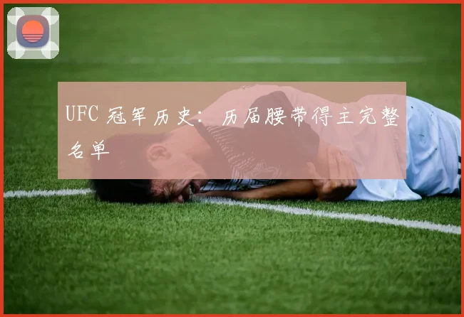 UFC 冠军历史：历届腰带得主完整名单
