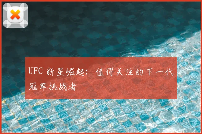 UFC 新星崛起:值得关注的下一代冠军挑战者